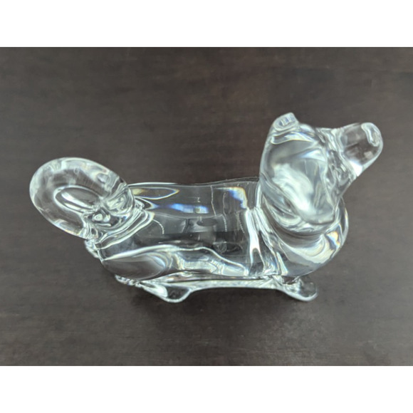 Baccarat Crystal Akita Dog Puppy Zodiac 1994 Figurine Paperweight France 4.5" - Picture 9 of 13